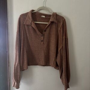 Cropped Slouchy Sweater